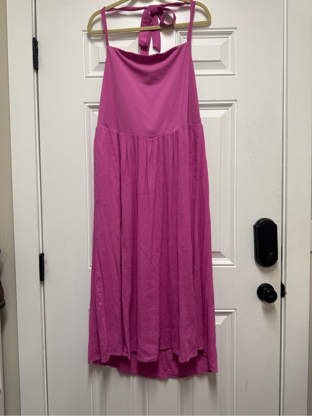 aerie Bright Magenta Halter Maxi Skirt